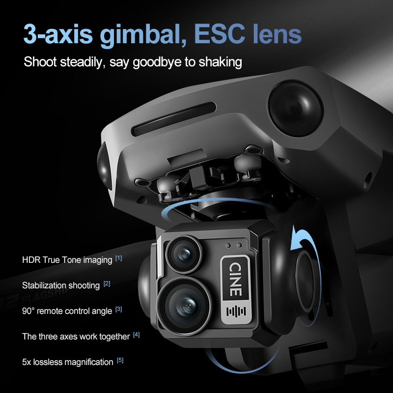 8K 3 Axis Gimbal Brushless 7.2 - Drone Camera 4K 评论和价格