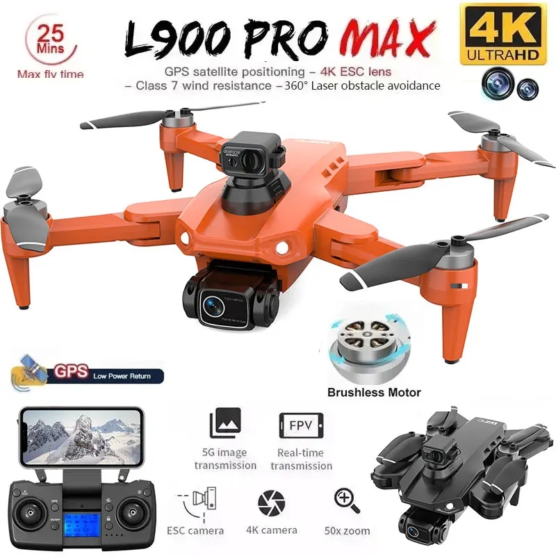 L900 Pro MAX GPS Drone 4K Prof - Drone Camera Professional 评论和价格