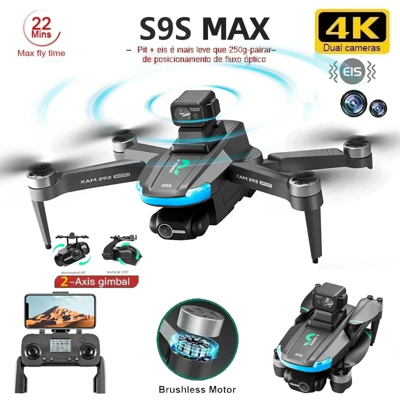 NEW S9S MAX MINI Drone 4K 2-Ax - Drone Camera 4K 评论和价格