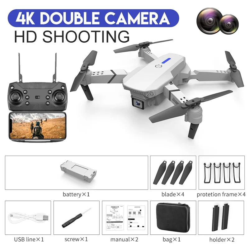 E88 ProIntelligent Folding Dro - Drone Camera Wide Angle 评论和价格